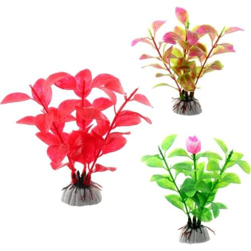 Artificial Plastic Water Plant Grass Aquarium Decorations Plants Fish Tank Grass Flower Ornament Decor Aquatic Accessories