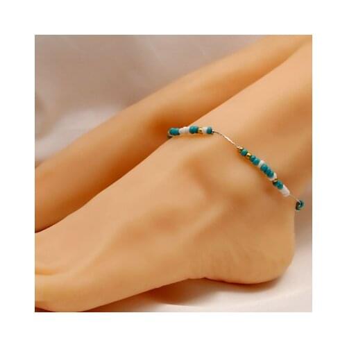 Bohemia Colorful Seed Bead Anklets For Women Handmade Beaded Ankle Bracelet On The Leg Boho Jewelry