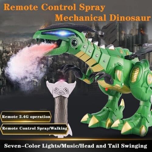Large Spitfire Remote Control Spray Dinosaur Electric Toy Intelligent Tyrannosaurus Simulation Animal Model For Kid robort Toys