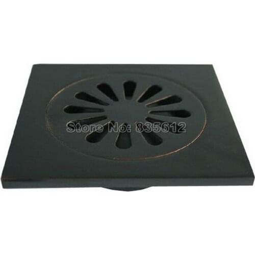 Black Oil Rubbed Bronze Bathroom Waste Floor Drain Shower Drain Grate Whr009