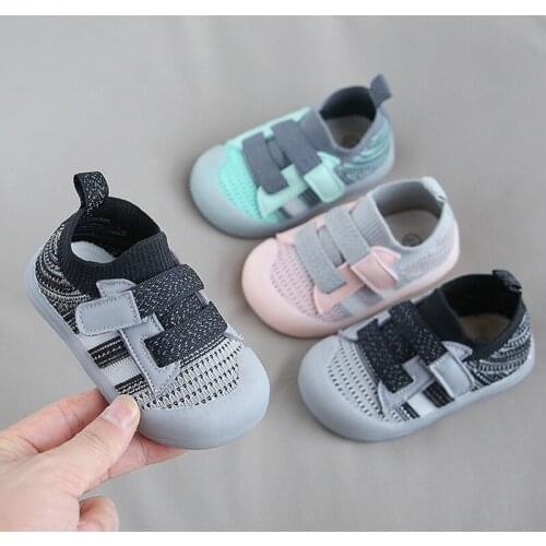 Kids Shoes Children Sneakers Spring Baby Breathable Knit Mesh Soft Bottom Sports Shoes Boys Girls Infant Toddler Casual Sneakers