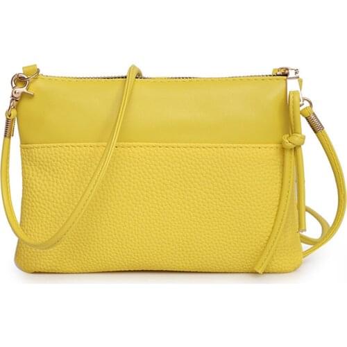Elegant Women Popular Simple Lemon Yellow Young People Handbag Shoulder Bag Large Tote Ladies Purse Dropshipping