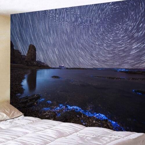 Tapestry Wall Hanging Bed Spread Beach Towel Table Cloth Yoga Mat Home Decoration Sea Beach Design Rectangle 150cmx130cm