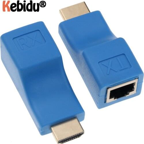 HDMI-compatible Extender 4k RJ45 Ports LAN Network HDMI-compatible Extension Up To 30m Over CAT5e / 6 hotUTP LAN Ethernet Cable