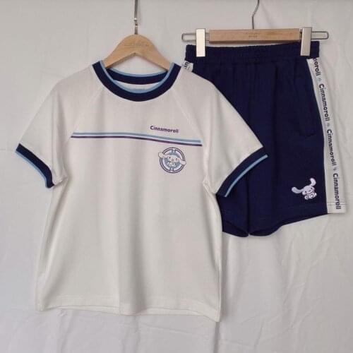 Japanese Kawaii Sweet Girl Laurel Dog Summer Sports Student JK Uniform Gym Suit Short-sleeved Shorts Suit Summer New Sports Suit