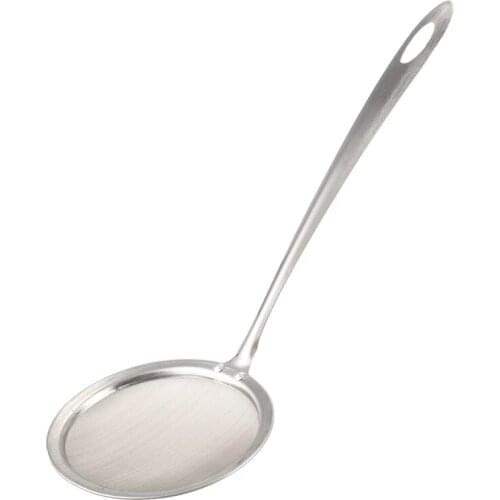 Kitchen Stainless Steel Mesh Hanging Oil Filter Net Strainer Scoop
