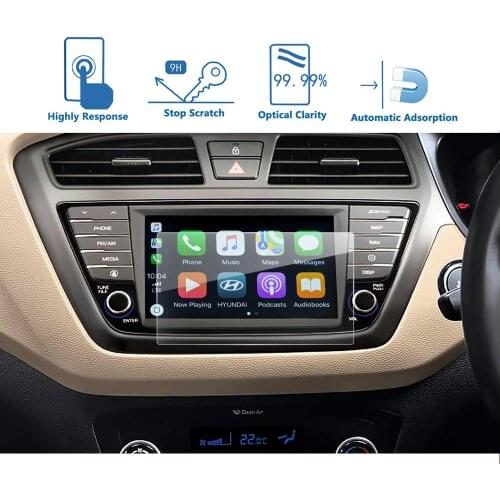 LFOTPP For Elite i20 AVN system 7inch 2018 Car Navigation Display Tempered Glass Screen Protector Auto Interior Protect Sticker