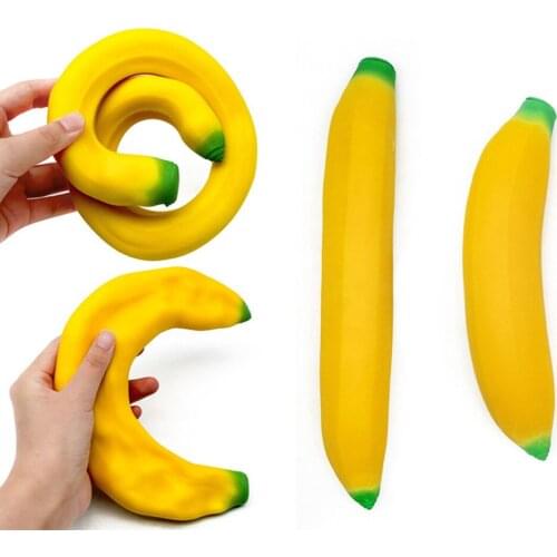 Cute Banana Squishy Slow Rising Xmas Decor Cute Jumbo Simulate Phone Straps Pendant Squeeze Stress Stretch Bread Kids Toy Gifts
