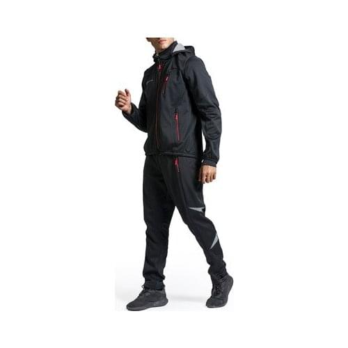 Men windbreaker fleece Cycling Jacket set Mountain Bike waterproof Riding Cycling Jackets Pants Winter wool jacket sets