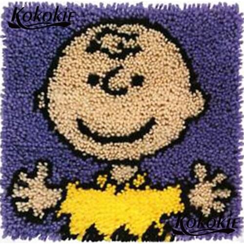 Latch hook rug cushion making kits Crocheting Rug Kits cartoon cross stitch kits embroidery needlework Patchwork Pillowcase