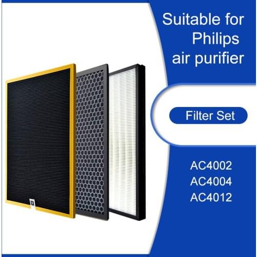 Replacement AC4124 AC4123 AC4121Hepa & Activated Carbon Filter filter kit for Philips AC4002 AC4004 AC4012 air purifier parts