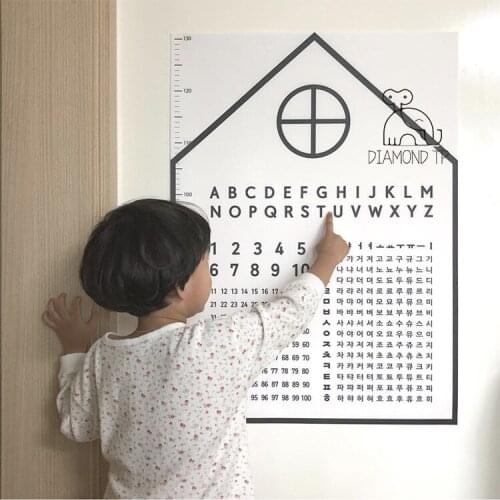 2019 New Fashion Height Measure Wall Sticker For Kids Rooms Growth Chart Nursery Room Decor Wall Art learning wall sticker