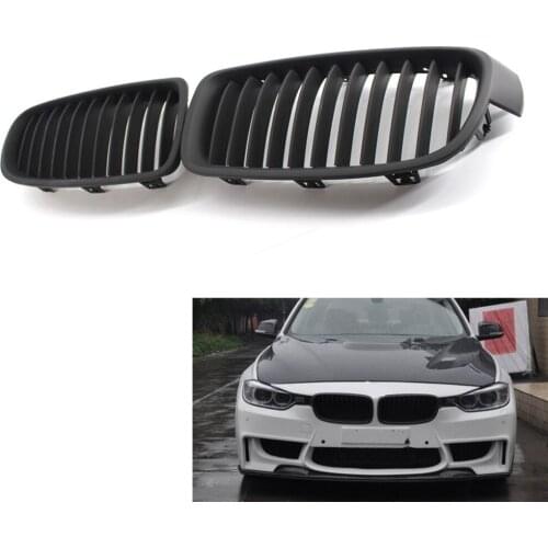Front Kidney Grille Matte Black for BMW F30/F31 Sedan/Wagon 12-17