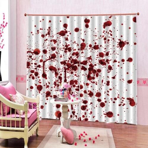 Custom Modern Abstract Art Red Oil painting Curtain Print For Living Room Bedroom Blackout Drapes Decor Sets 2 Panels With Hooks