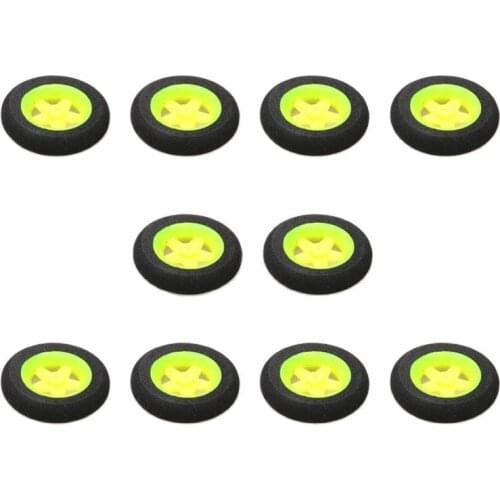 10pcs Fixed Wing Landing Gear Light Foam Sponge Wheels Dia 30mm/36mm/46mm Miniature Tire for RC Aircraft Model Replacement Parts