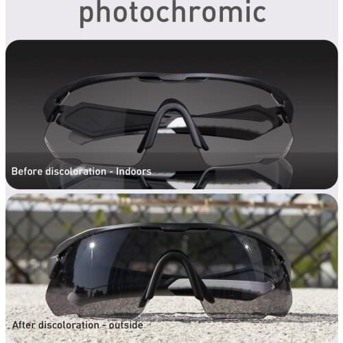 Cycling Sunglasses Photochromic 1 lens Men UV400 Bicycle Goggles MTB Road Bike Protection Glasses Cycling Outdoor Eyewear