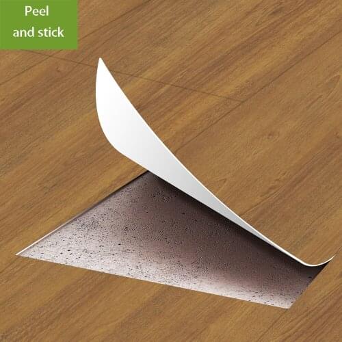 3D Wooden Effect Floor Sticker for Home Kitchen Bathroom Vinyl Waterproof Self-adhesive Floor Wall Tile Sticker Decals Decor