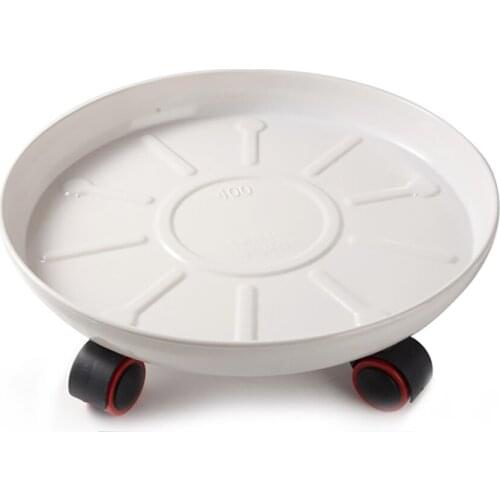 Flowers Pot Mover Leakproof Indoor Balcony Removable 4 Wheels Iron Tray Round Garden Tools Universal Wheel Metal