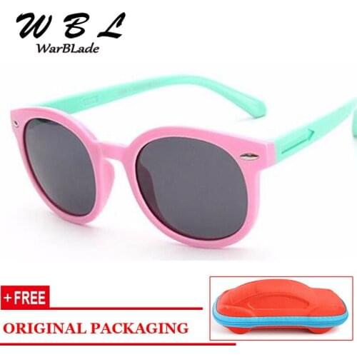 WarBLade TR90 Rubber Casual Glasses Kids TAC Polarized Sunglasses UV400 Boy Girls Cool Out Door Eyewear 2018 New With Case