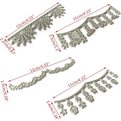 X7AB Halloween Spider Skull Metal Cutting Dies Stencil Scrapbooking DIY Album Stamp