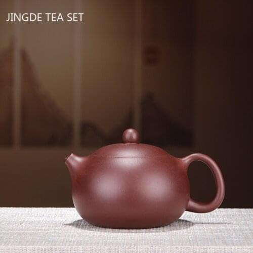 Yixing tea pots Raw ore purple mud Classic Xishi Teapots Authentic Purple Clay Teapot Handmade beauty kettle Tea set 230ml
