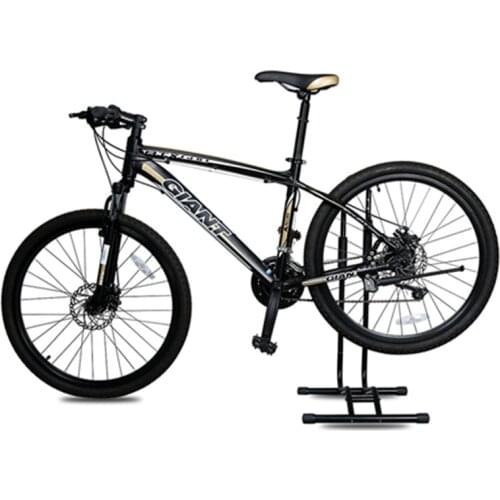 1Set Black Heavy L-Type Bicycle Steel Display Floor Rack Mountain Bicycle Rack Parking Holder Bike Repair Stand Bike Accessories