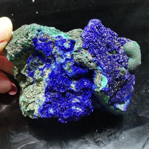 153.7gRare natural quartz crystal natural azurite Malachite gemstone paragenetic stone aural energy healing mineral samples