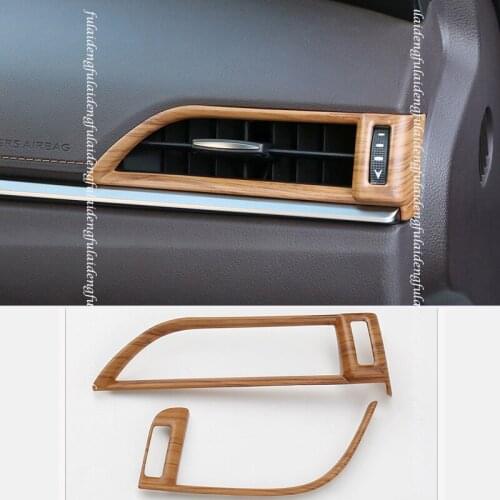 2pcs For Lexus ES350 ES300H 2018-2020 Wood grain ABS Interior Side Air Vent Outlet Cover Trim Car Accessories