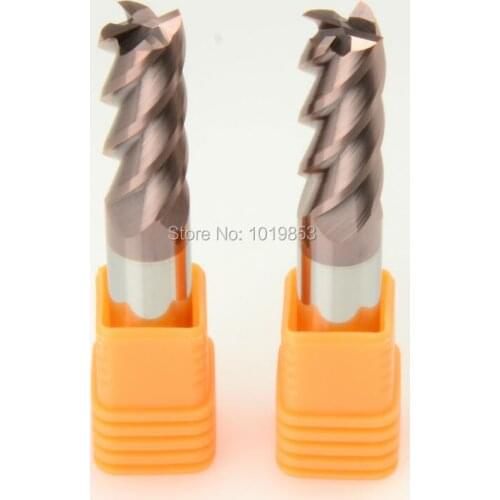 2pcs SLONS S300 12x12x75L HRC55 milling cutter tungsten solid carbide end mill for copper or steel
