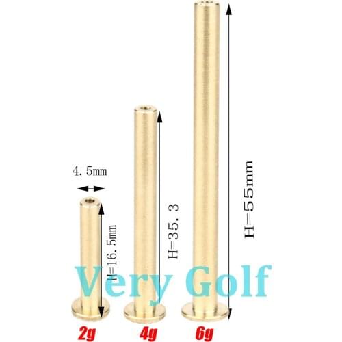 5pcs Golf Brass Tip Plug Swing Weight For Graphite Shafts Fit Iron and Wood Diameter 4.5mm