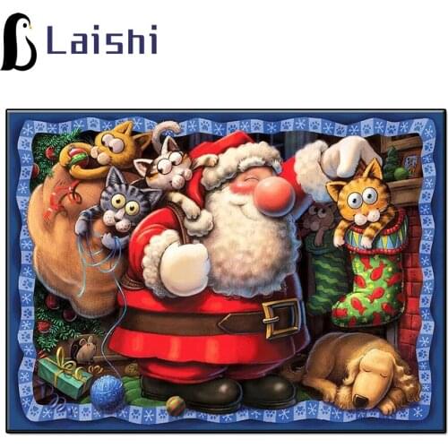 DIY Diamond Painting Cartoon New Arrival Cute animals Diamond Mosaic Santa Claus Full Drill Square Embroidery Art Christmas Gift