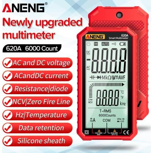 ANENG 4.7-Inch LCD Display AC/DC Digital Multimeter Ultraportable True-RMS Multimeter Auto-Ranging Multi Tester