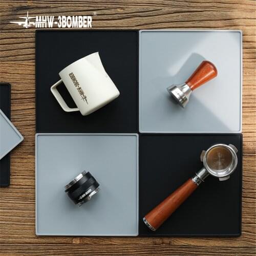 Barista Coffee Anti-skid Mat Espresso Latte Art Pen Tamper Holder Pad Coffeeware Coffee Grind Soft Silicone Mat 51/53/58MM