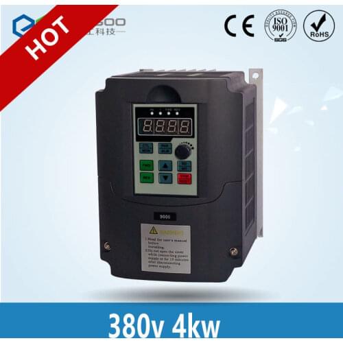 Freeshipping!!!380v AC 4kw 5HP VFD Variable Frequency Drive VFD Inverter 3 Phase Input Output Frequency inverter spindle motor