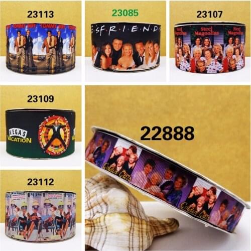 Free shipping 50 yard cartoon printed grosgrain ribbon 22888