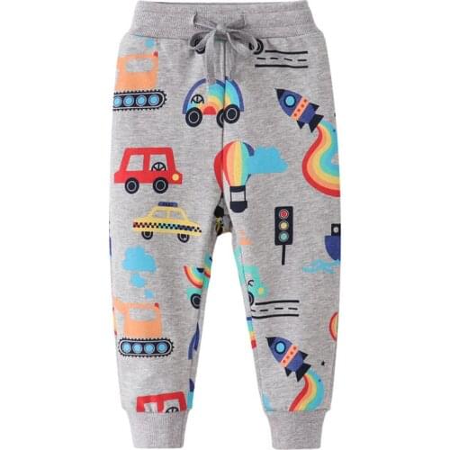 Funnygame Cartoon Print Children Sweatpants for Winter Spring Boys Girls Long Pants Fashion Sport Trousers