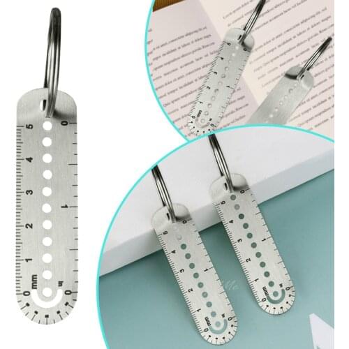 DIY Enthusiasts Ruler Shape Metal Key Ring Shopping Trolley Tokens