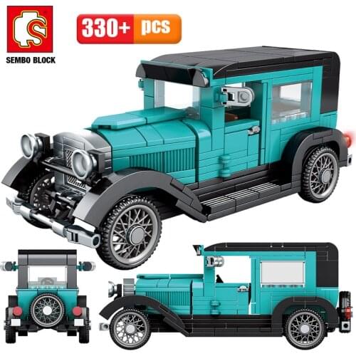 City Mechanical Classic Car MOC Model Bricks Creator high-tech Classical Convertible Racing Vehicle Building Blocks Toy For Kids