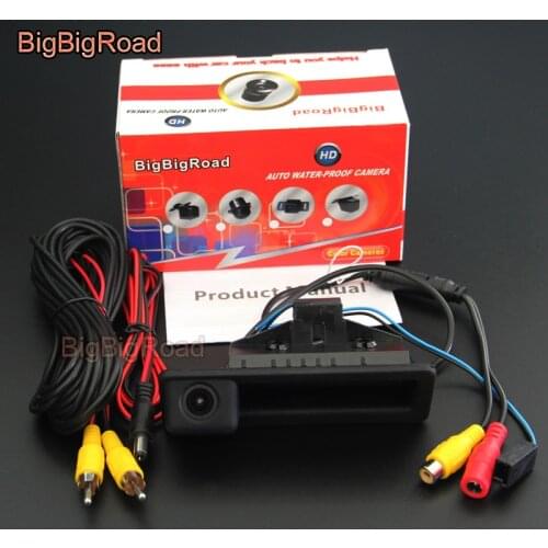 BigBigRoad Car Trunk Handle Rear View Backup Parking CCD Camera For BMW X3 E83 X5 E70 X6 E71 X1 E84 2003-2015 Night Vision