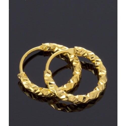 Round Spring Earrings for Women Girls Kiribati Jewelry Gifts Gold Color Earring Ethiopian African Jewelry
