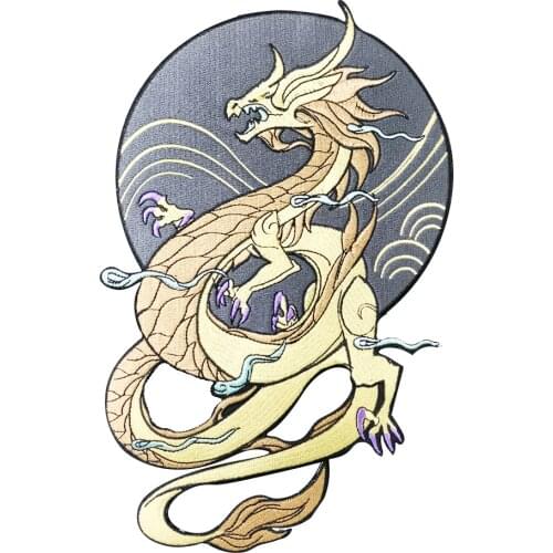 Chinese Dragon Embroidered Patches High Quality Handmade Garment Sewing Supplies Accessories DIY Free Shipping