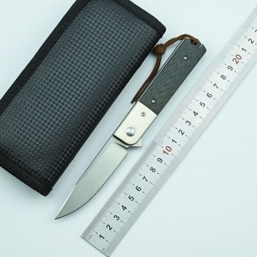 New M390/N690 Flipper folding knife with carbon fiber handle outdoor camping survival kitchen fruit knife EDC tool gift