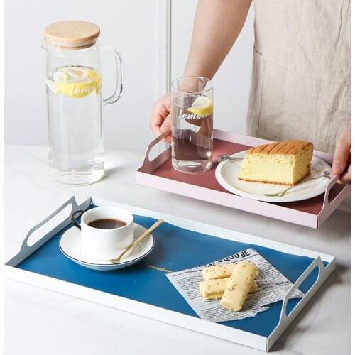 Simple Color Uniformity Stainless Steel Plate Food Coffee Cup Serving Plate Jewelry Display Tray Decorative Tableware Restaurant