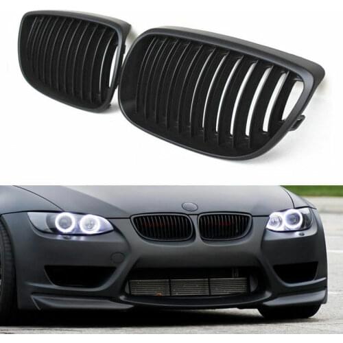 Front Bumper Kidney Grill Dual Slat Racing Grille Matte Black Car Exterior Accessories For BMW E92 E93 M3 3 Series