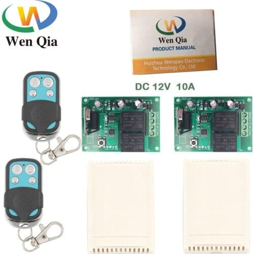 DC 12V 10Amp 2CH 2 gangs Remote Control Switch Wireless Receiver Relay Module for rf 433MHz Remote Change Current Direction