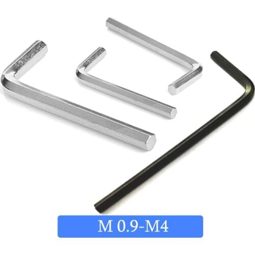 Flat Hex Wrench Key Computer M0.9 M1.27 M1.5 M2.5 M3 M4 Metric Allen Hexagon Ket Flat Point End Small Size Black White Wrench