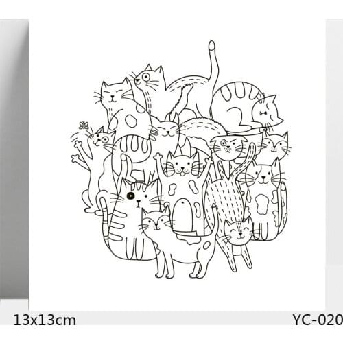 AZSG Cat Clear Stamps For DIY Scrapbooking/Card Making/Album Decorative Silicone Stamp Crafts