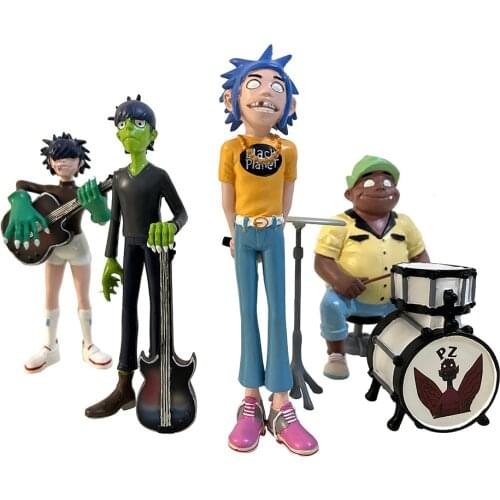Gorillaz Song Machine Band Resin Ornament Collectible Figurines for Decoration Rock Band Miniatures Decorative Home Decor
