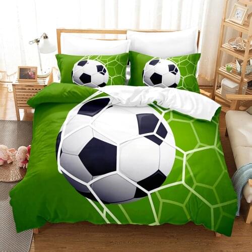 Football Bedding Set Single Twin Full Queen King Size Sports Enthusiasts Fans Bed Set Childrens Kid Bedroom Duvetcover Sets 012