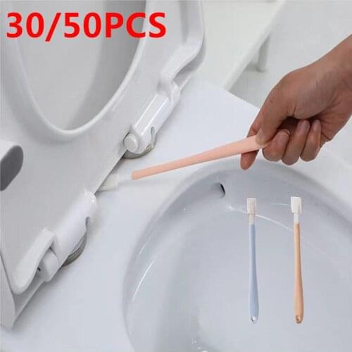 30/50pcs Wc Toilet Brush Crevice Window Gap Brush Corner Cleaning Brush Disposable Toilet No Dead Ends Bathroom Accessories